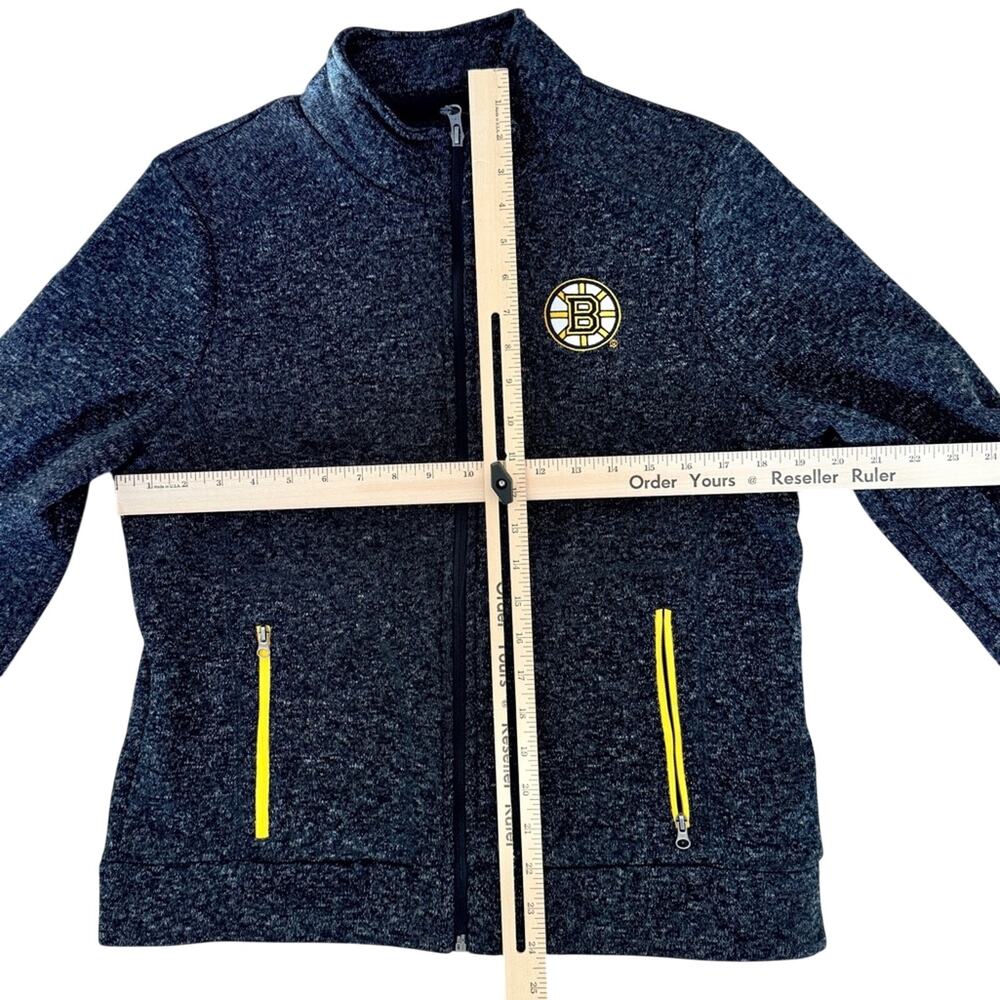 G-III Boston Bruins NHL Hockey Gray Marled Full Zip Jacket Sweatshirt size L - Picture 6 of 9